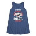 thumbnail image 1 of Instant Message - Smart Axolotl Questions - Toddler and Youth Girls A-line Dress, 1 of 6