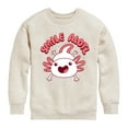 thumbnail image 1 of Instant Message - Smile Alotl - Toddler And Youth Crewneck Fleece Sweatshirt, 1 of 6