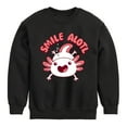 thumbnail image 1 of Instant Message - Smile Alotl - Toddler And Youth Crewneck Fleece Sweatshirt, 1 of 6