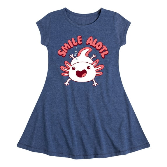 Instant Message - Smile Alotl - Toddler And Youth Girls Fit And Flare Dress