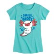 thumbnail image 1 of Instant Message - Smile Alotl - Toddler And Youth Girls Short Sleeve Graphic T-Shirt, 1 of 6