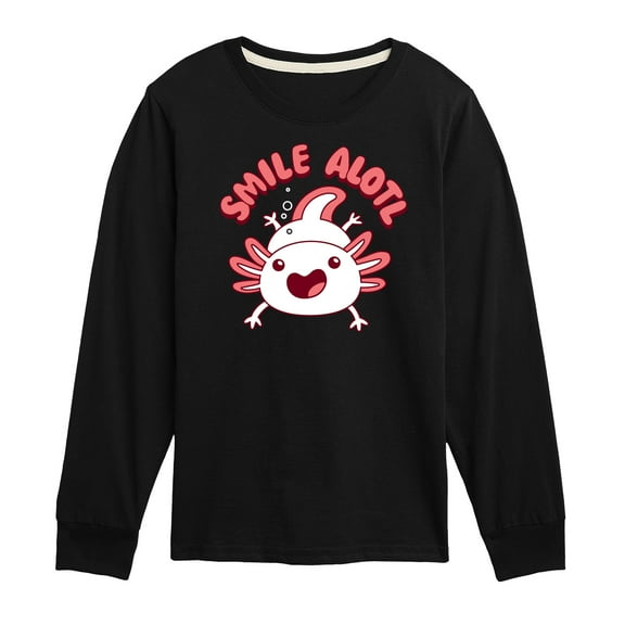 Instant Message - Smile Alotl - Toddler And Youth Long Sleeve Graphic T-Shirt