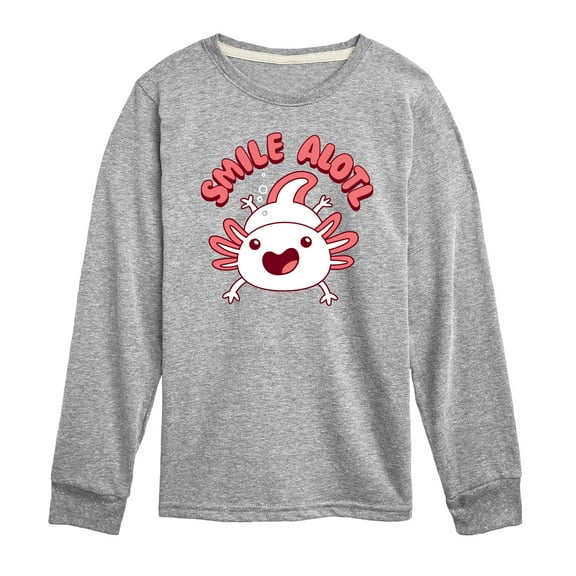 Instant Message - Smile Alotl - Toddler And Youth Long Sleeve Graphic T-Shirt