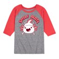 thumbnail image 1 of Instant Message - Smile Alotl - Toddler And Youth Raglan Graphic T-Shirt, 1 of 7