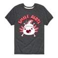 thumbnail image 1 of Instant Message - Smile Alotl - Toddler And Youth Short Sleeve Graphic T-Shirt, 1 of 6
