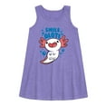 thumbnail image 1 of Instant Message - Smile Alotl - Toddler and Youth Girls A-line Dress, 1 of 5