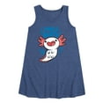 thumbnail image 1 of Instant Message - Smile Alotl - Toddler and Youth Girls A-line Dress, 1 of 6