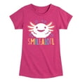 thumbnail image 1 of Instant Message - Smilealotl - Toddler & Youth Girls Short Sleeve Graphic T-Shirt, 1 of 6