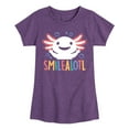 thumbnail image 1 of Instant Message - Smilealotl - Toddler & Youth Girls Short Sleeve Graphic T-Shirt, 1 of 6