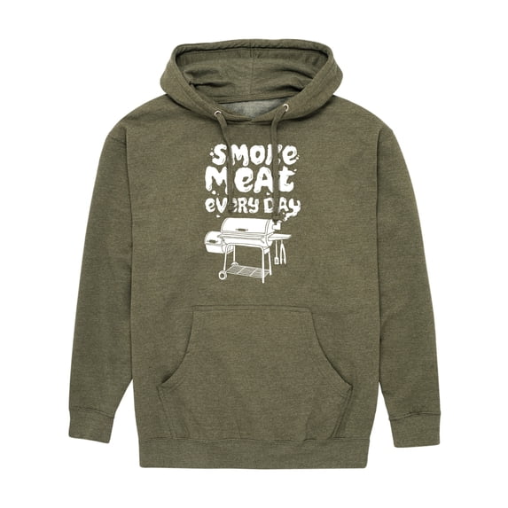 Instant Message - Smoke Meat Every Day - Men's Pullover Hooded Fleece Sweatshirt