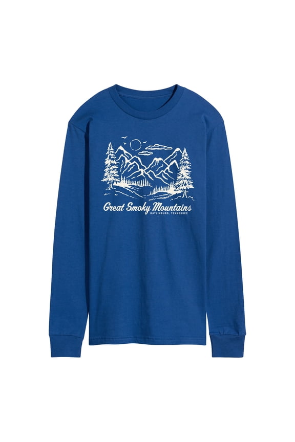 - Smoky Mountains TN - Men's Long Sleeve Graphic T-Shirt