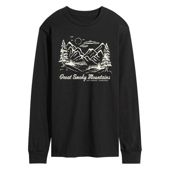 Instant Message - Smoky Mountains TN - Men's Long Sleeve Graphic T-Shirt