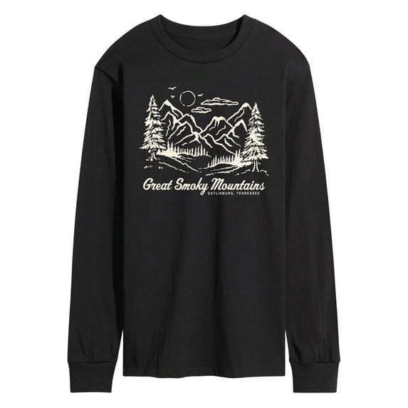 Instant Message - Smoky Mountains TN - Men's Long Sleeve Graphic T-Shirt