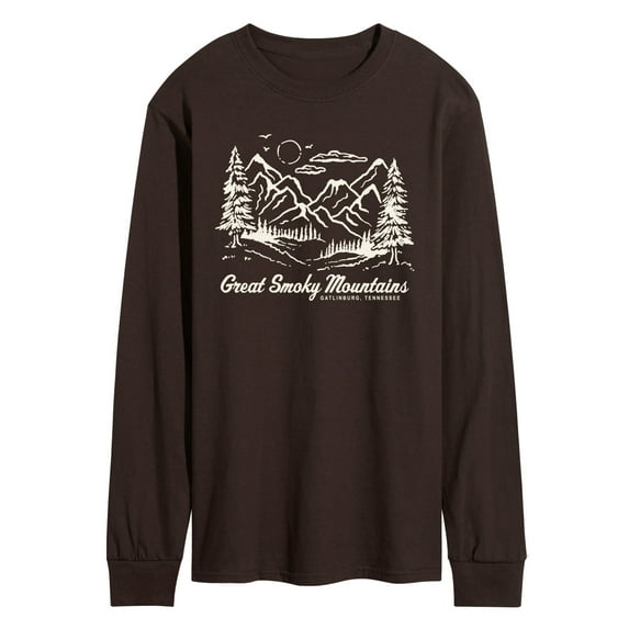 Instant Message - Smoky Mountains TN - Men's Long Sleeve Graphic T-Shirt