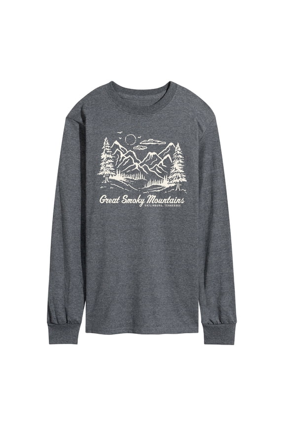 - Smoky Mountains TN - Men's Long Sleeve Graphic T-Shirt
