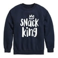 thumbnail image 1 of Instant Message - Snack King - Toddler & Youth Crewneck Fleece Sweatshirt, 1 of 6