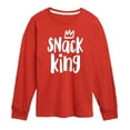 thumbnail image 1 of Instant Message - Snack King - Toddler & Youth Long Sleeve Graphic T-Shirt, 1 of 6