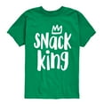 thumbnail image 1 of Instant Message - Snack King - Toddler & Youth Short Sleeve Graphic T-Shirt, 1 of 6