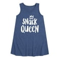 thumbnail image 1 of Instant Message - Snack Queen - Toddler & Youth Girls A-line Dress, 1 of 6