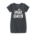 thumbnail image 1 of Instant Message - Snack Queen - Toddler & Youth Girls Fleece Dress, 1 of 1