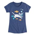 thumbnail image 1 of Instant Message - Snorkel Cat - Toddler & Youth Girls Short Sleeve Graphic T-Shirt, 1 of 6