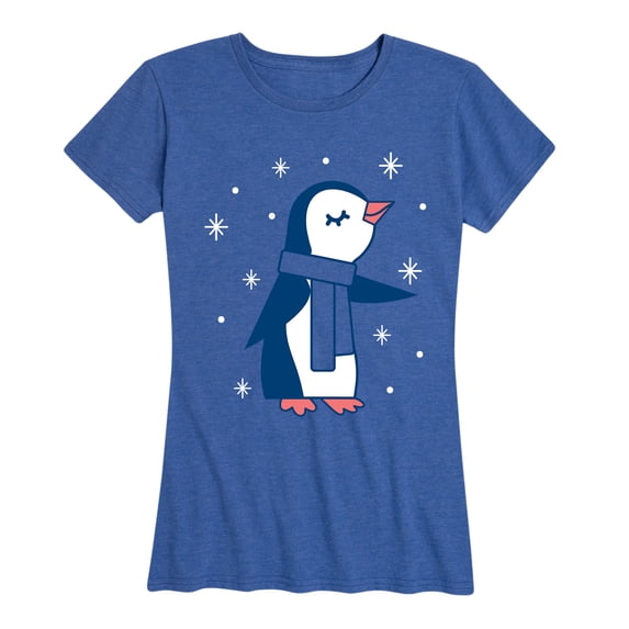 Instant Message - Snowflake Penguin Short Sleeve Graphic T-Shirt