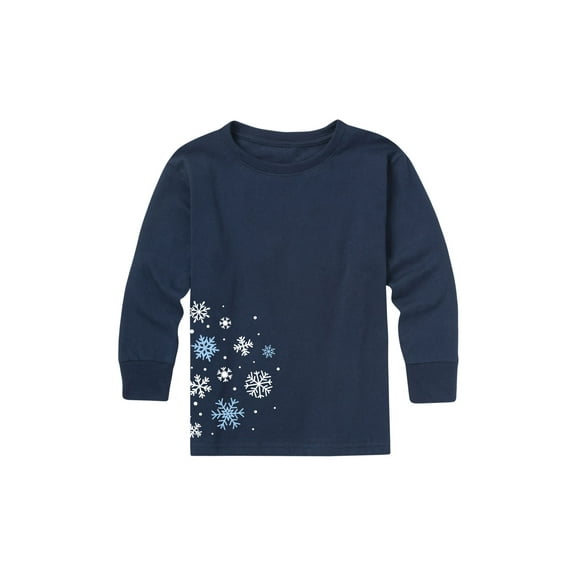Instant Message - Snowflake Side Hit - Youth Long Sleeve Tee