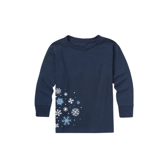 Instant Message - Snowflake Side Hit - Youth Long Sleeve Tee