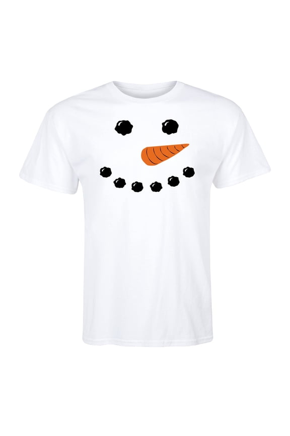 - Snowman Face Big - Men's Short Sleeve Graphic T-Shirt