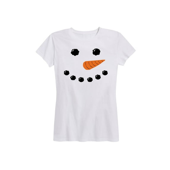 Instant Message - Snowman Face Big - Women's Short Sleeve Graphic T-Shirt
