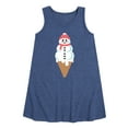 thumbnail image 1 of Instant Message - Snowman Ice Cream  - Toddler & Youth Girls A-line Dress, 1 of 5