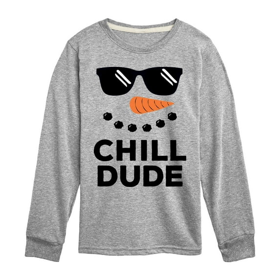 Instant Message - Snowman - Kids Long Sleeve Graphic T -Shirt
