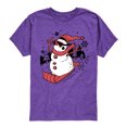 thumbnail image 1 of Instant Message - Snowman Sled - Toddler & Youth Short Sleeve Graphic T-Shirt, 1 of 7