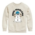 thumbnail image 1 of Instant Message - Snowman Snow Problemo Christmas - Toddler & Youth Crewneck Fleece Sweatshirt, 1 of 6