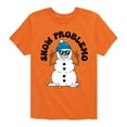 thumbnail image 1 of Instant Message - Snowman Snow Problemo Christmas - Toddler & Youth Short Sleeve Graphic T-Shirt, 1 of 6