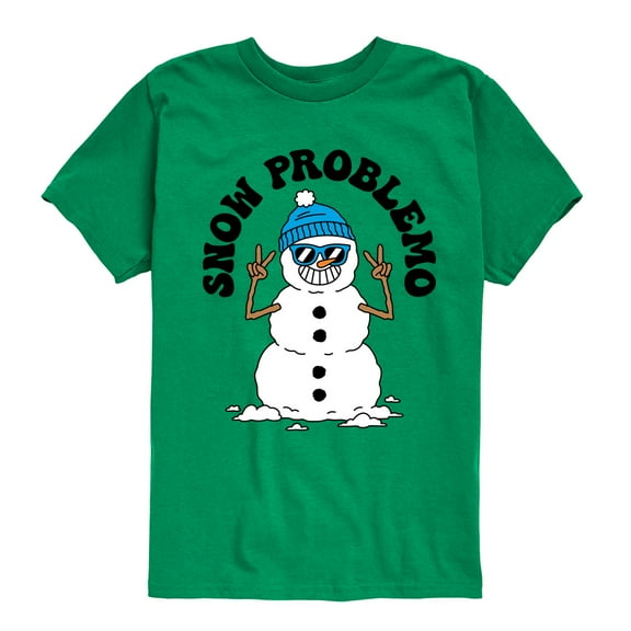 Instant Message - Snowman Snow Problemo - Toddler & Youth Short Sleeve Graphic T-Shirt