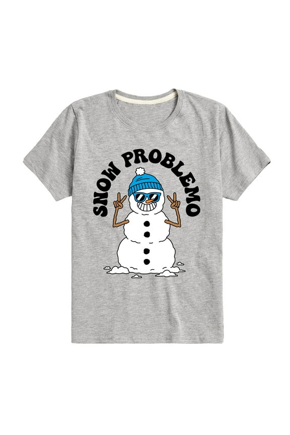 - Snowman Snow Problemo - Toddler & Youth Short Sleeve Graphic T-Shirt