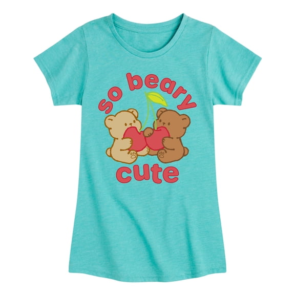 Instant Message - So Beary Cute -Youth Girls Short Sleeve T-Shirt