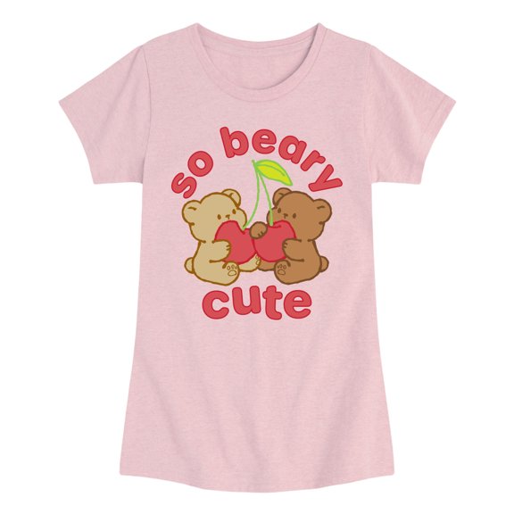 Instant Message - So Beary Cute -Youth Girls Short Sleeve T-Shirt