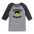 thumbnail image 1 of Instant Message - So Franken Handsome - Youth Raglan, 1 of 4