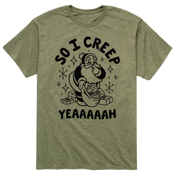 Instant Message - So I Creep Santa - Men's Short Sleeve Graphic T-Shirt