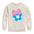 thumbnail image 1 of Instant Message - Soccer Ball, Bow - Youth Boys Crew Fleece Sweatshirt, 1 of 5