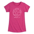 thumbnail image 1 of Instant Message - Soccer Ball Rendering - Toddler Girls Fitted Short Sleeve T-Shirt, 1 of 4