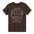 thumbnail image 1 of Instant Message - Soccer Ball Rendering - Youth Boys Short Sleeve Graphic T-Shirt, 1 of 4