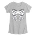 thumbnail image 1 of Instant Message - Soccer Bow - Youth Girls Short Sleeve T-Shirt, 1 of 4