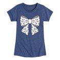 thumbnail image 1 of Instant Message - Soccer Bow - Youth Girls Short Sleeve T-Shirt, 1 of 5