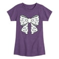 thumbnail image 1 of Instant Message - Soccer Bow - Youth Girls Short Sleeve T-Shirt, 1 of 5