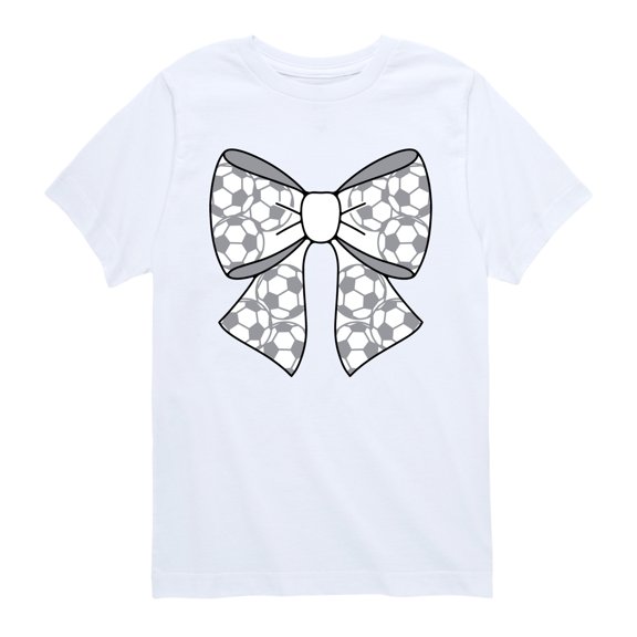 Instant Message - Soccer Bow - Youth Short Sleeve Graphic T-Shirt