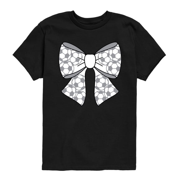 Instant Message - Soccer Bow - Youth Short Sleeve Graphic T-Shirt