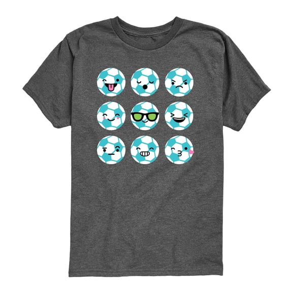Instant Message - Soccer Emojis Toddler Short Sleeve Graphic T-Shirt